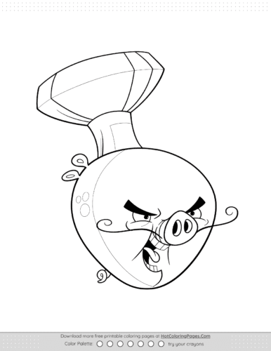 Angry Birds Chef Pig Coloring Pages