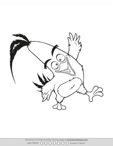 Angry Birds Chuck Coloring Pages