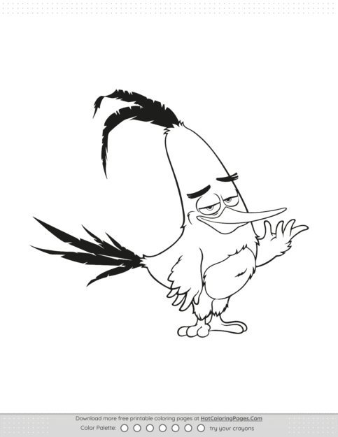 Angry Birds Chuck Pdf Coloring Pages