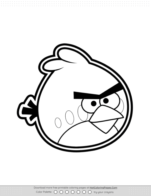 Angry Birds Classic Coloring Page