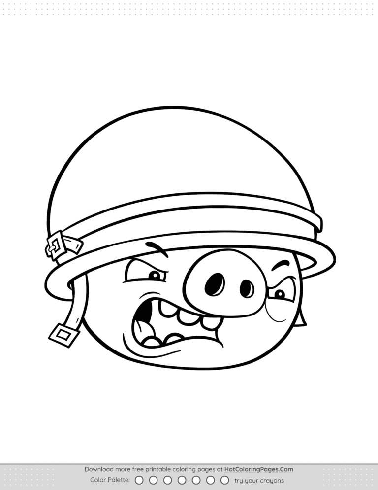 Angry Birds Corporal Pig Coloring Pages