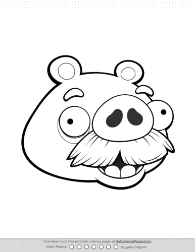 Angry Birds Foreman Pig Coloring Pages