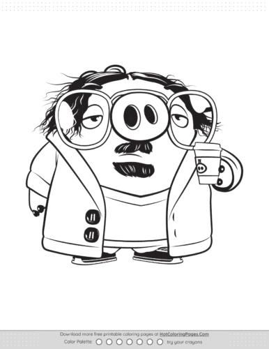 Angry Birds Garry Coloring Pages