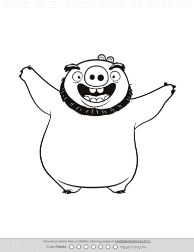 Angry Birds King Leonard Coloring Pages