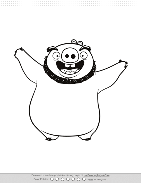 Angry Birds King Leonard Coloring Pages