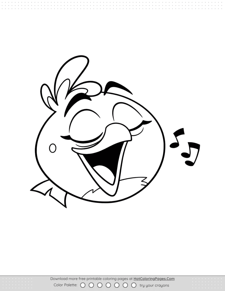 Angry Birds Melody Coloring Sheet