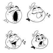 Angry Birds Melody Poses Coloring Pages 12 Angry Birds Melody Poses Coloring Pages