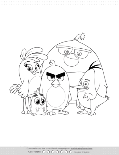 Angry Birds Pdf Coloring Sheet