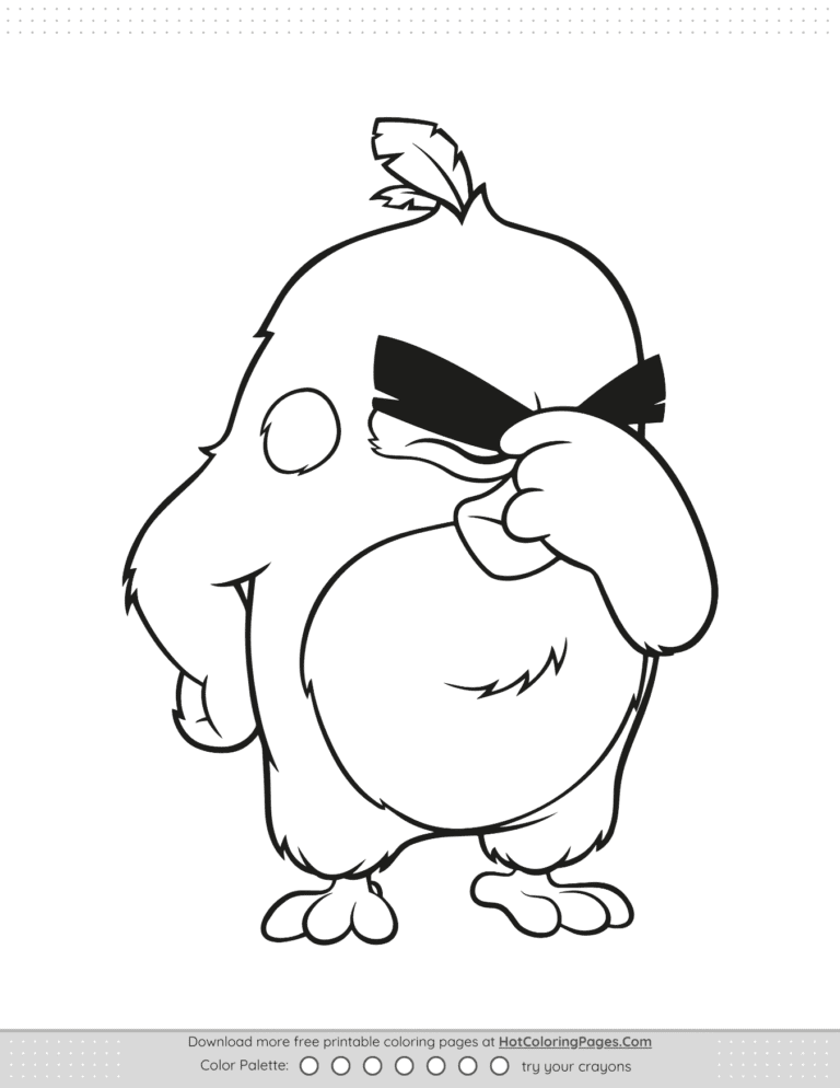 Angry Birds Red Coloring Activities