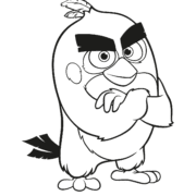 Angry Birds Red Coloring Activity 43 Angry Birds Red Coloring Activity
