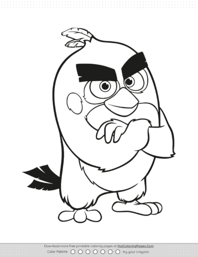 Angry Birds Red Coloring Activity