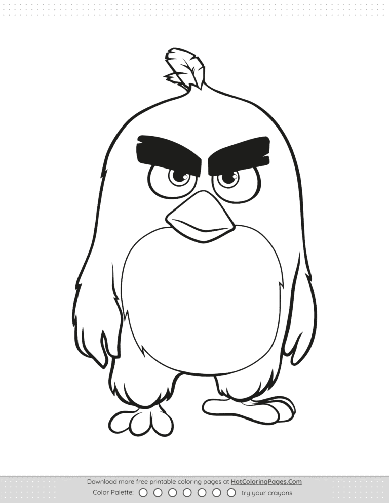 Angry Birds Red Coloring Pages 2 Angry Birds Red Coloring Pages