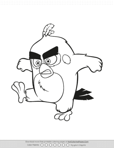 Angry Birds Red Pdf Coloring Activities