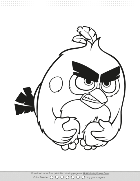 Angry Birds Red Pdf Coloring Sheet