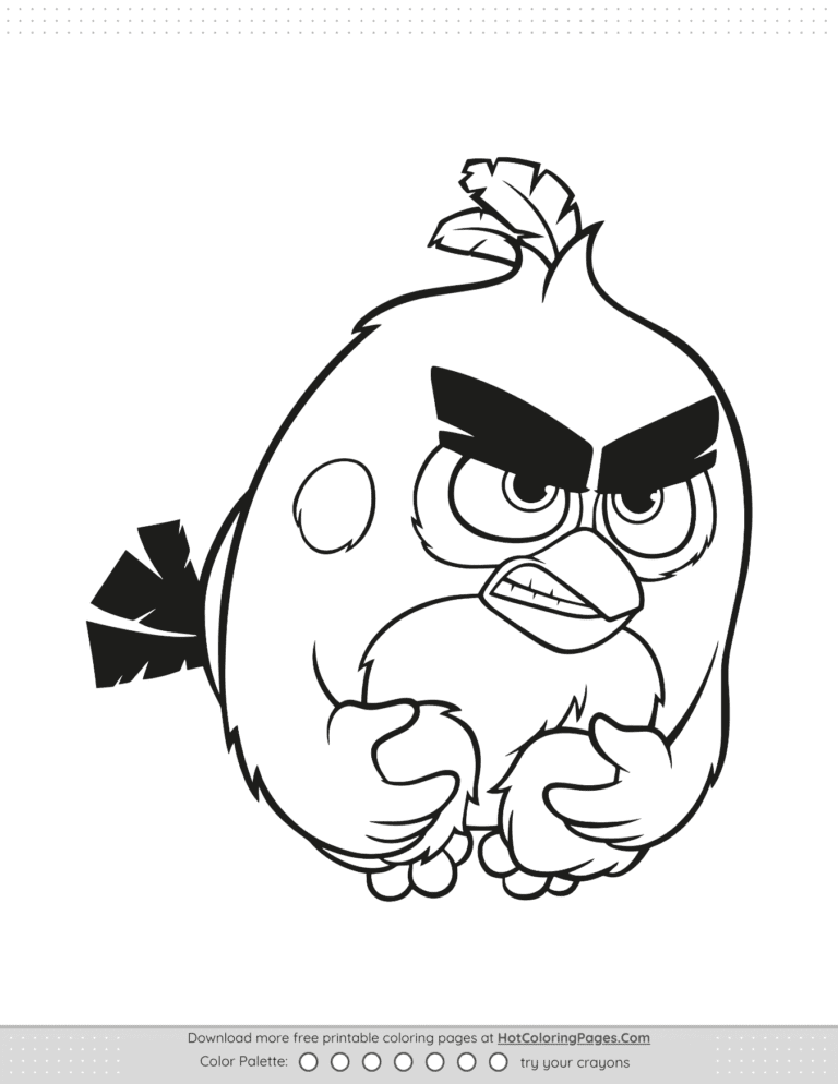 Angry Birds Red Pdf Coloring Sheet