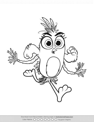 Angry Birds Silver Coloring Pages