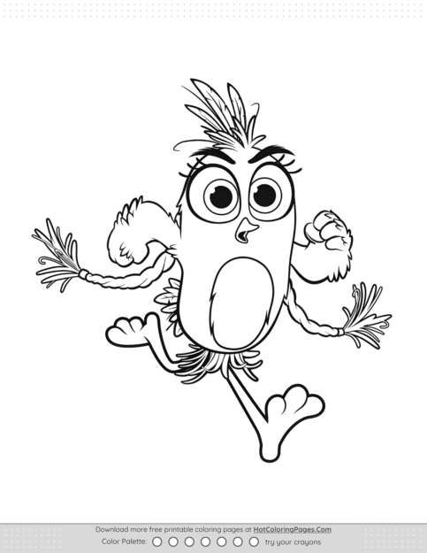 Angry Birds Silver Coloring Pages