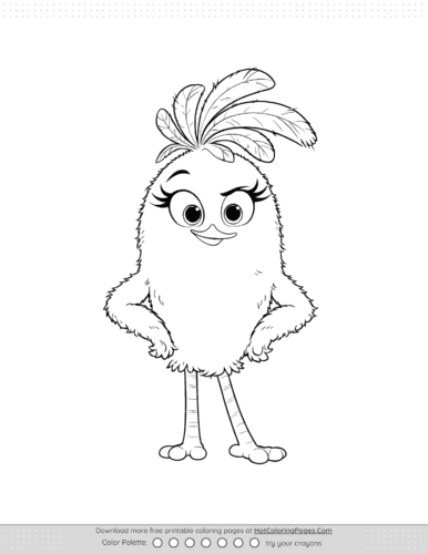 Angry Birds Stella Movie Coloring Pages