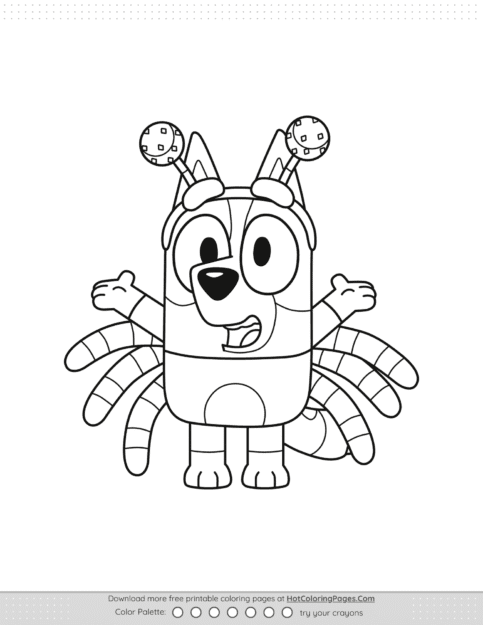 Bingo Halloween Colouring Sheet