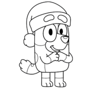 Bluey Bingo Christmas Coloring Sheet 41 Bluey Bingo Christmas Coloring Sheet