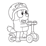 Bluey Bingo Scooter Coloring Pages 45 Bluey Bingo Scooter Coloring Pages