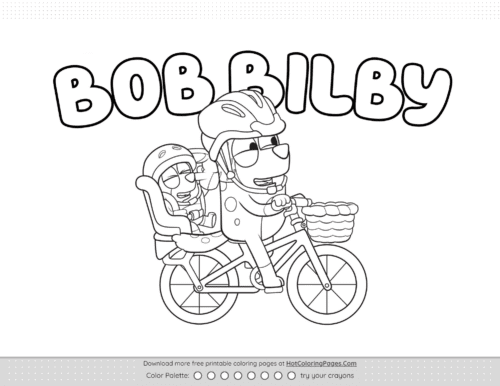 Bluey Bob Bilby Colouring Sheet