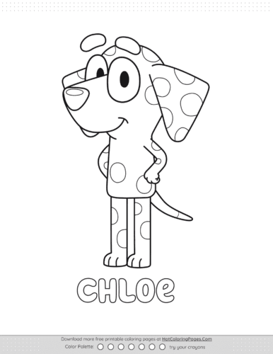 Bluey Chloe Coloring Pages