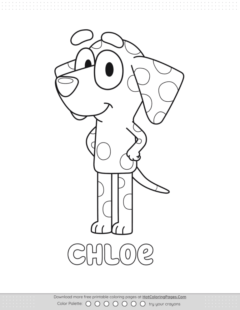 Bluey Chloe Coloring Pages 2 Bluey Chloe Coloring Pages