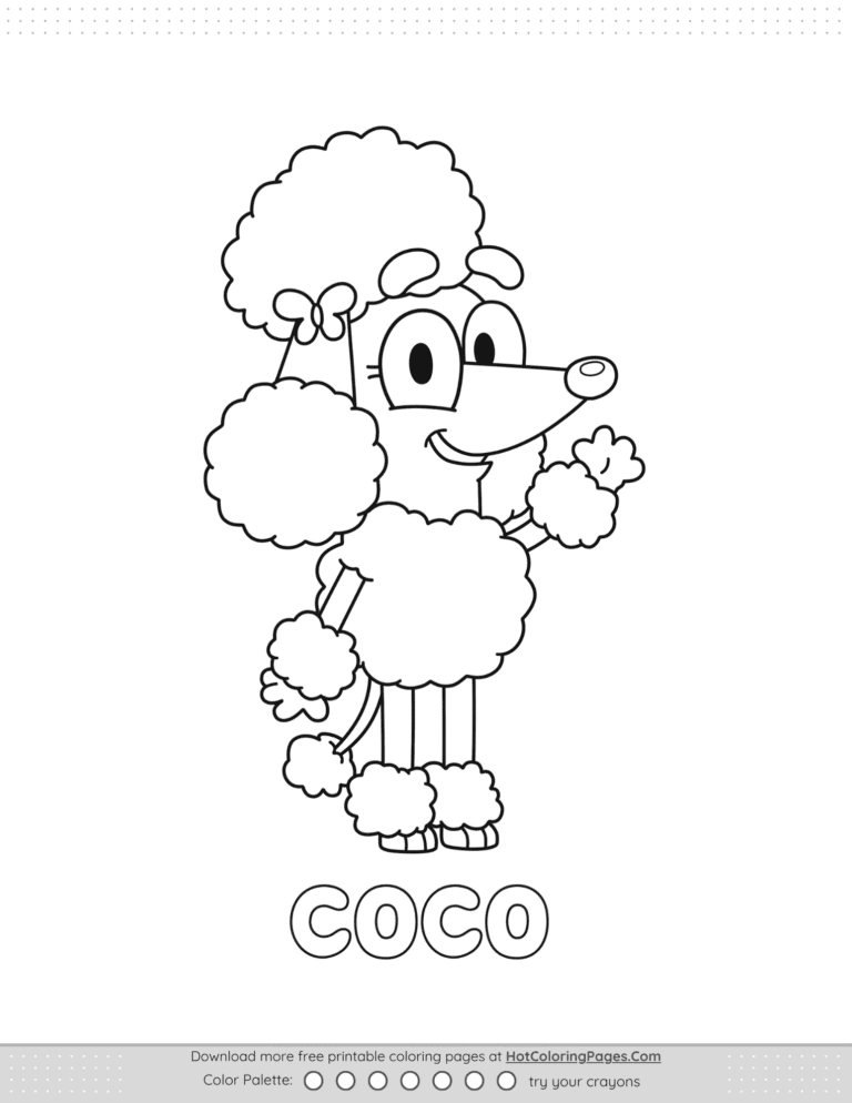 Bluey Coco Coloring Pages