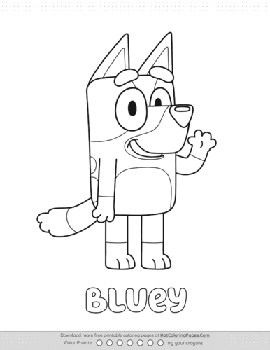 Bluey Coloring Sheet