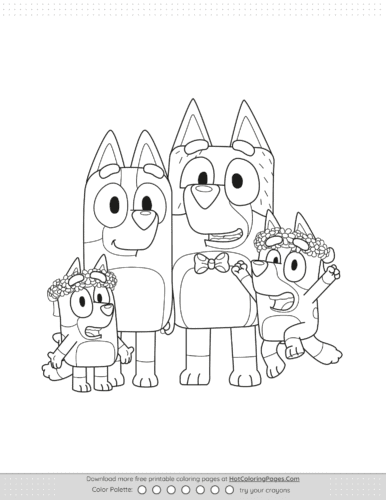 Bluey Family Coloring Pages