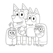 Bluey Family Colouring Pages 25 Bluey Family Colouring Pages