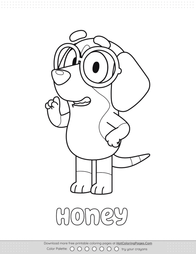 Bluey Honey Coloring Pages