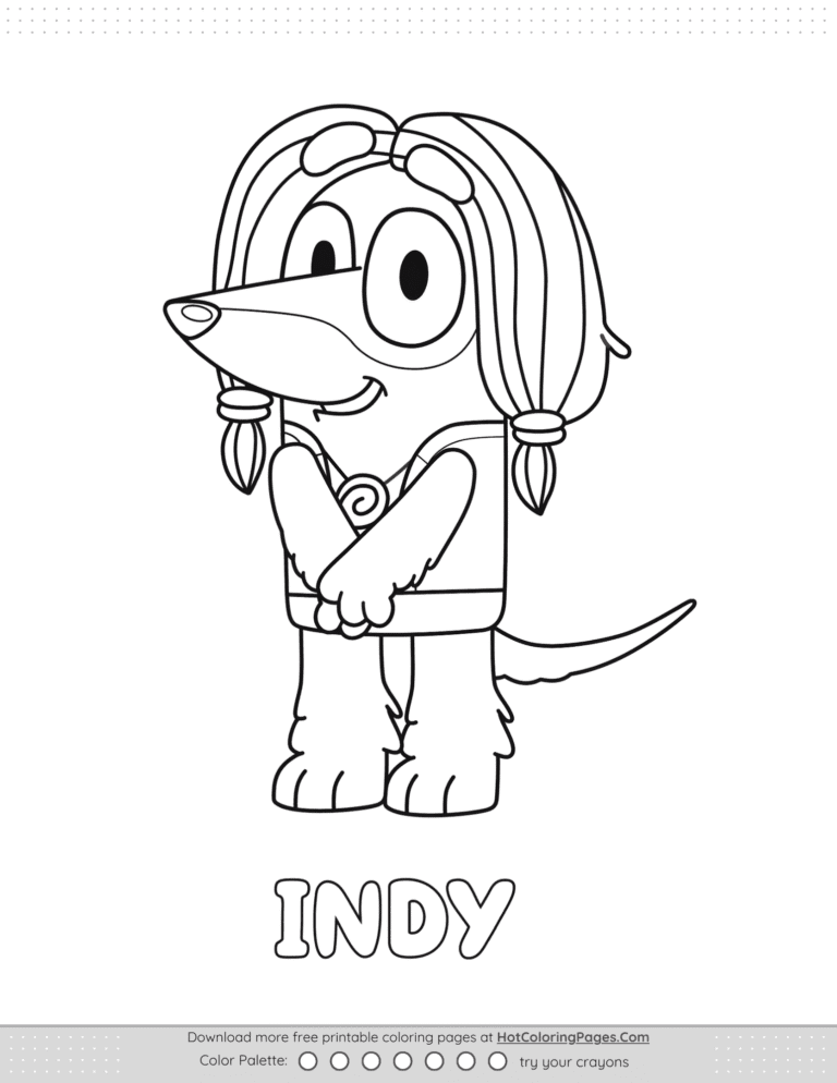 Bluey Indy Coloring Pages