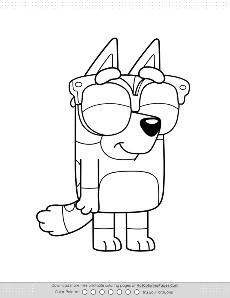 Bluey Looking Good Coloring Pages