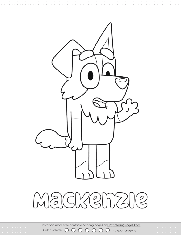 Bluey Mackenzie Coloring Pages