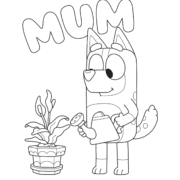 Bluey Mum Colouring Sheet 26 Bluey Mum Colouring Sheet