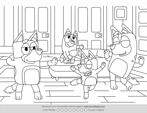Bluey Pdf Coloring Sheet