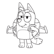 Bluey Rocket Bingo Coloring Page 13 Bluey Rocket Bingo Coloring Page