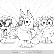Bluey Superhero Coloring Pages 6 Bluey Superhero Coloring Pages