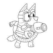 Bluey Surprise Coloring Sheet 43 Bluey Surprise Coloring Sheet