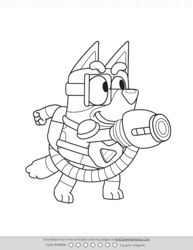 Bluey Surprise Coloring Sheet