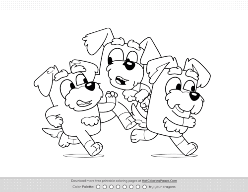 Bluey The Terriers Coloring Pages
