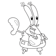Cheerful Mr Krabs Coloring Page 23 Cheerful Mr Krabs Coloring Page