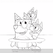 Dad Bingo and Bluey Colouring Sheet 8 Dad Bingo and Bluey Colouring Sheet