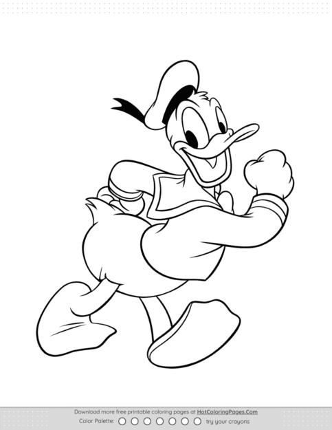 Donald Duck Coloring Page