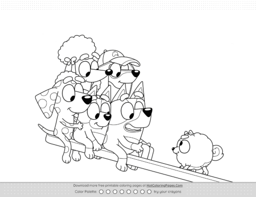Free Bluey Pdf Coloring Pages