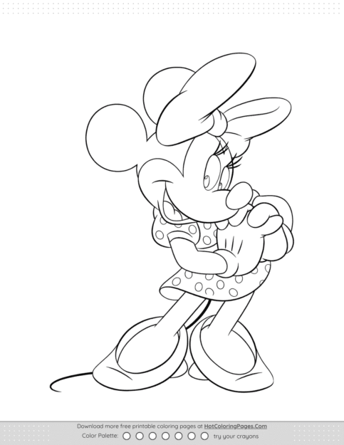 Free Minnie Mouse Coloring Page