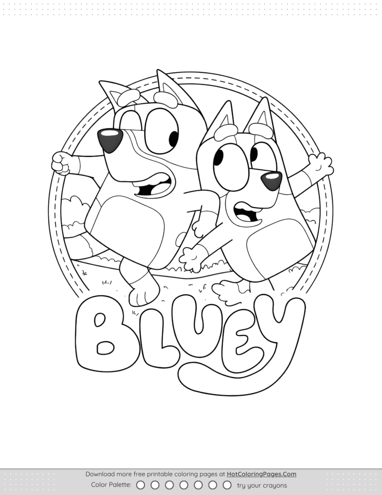 Free Printable Bluey Coloring Pages