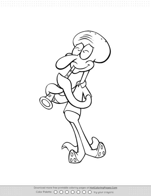 Free Squidward Tentacles Coloring Pages